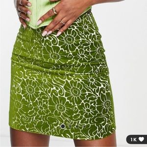 NWT & Other Stories velvet mini skirt